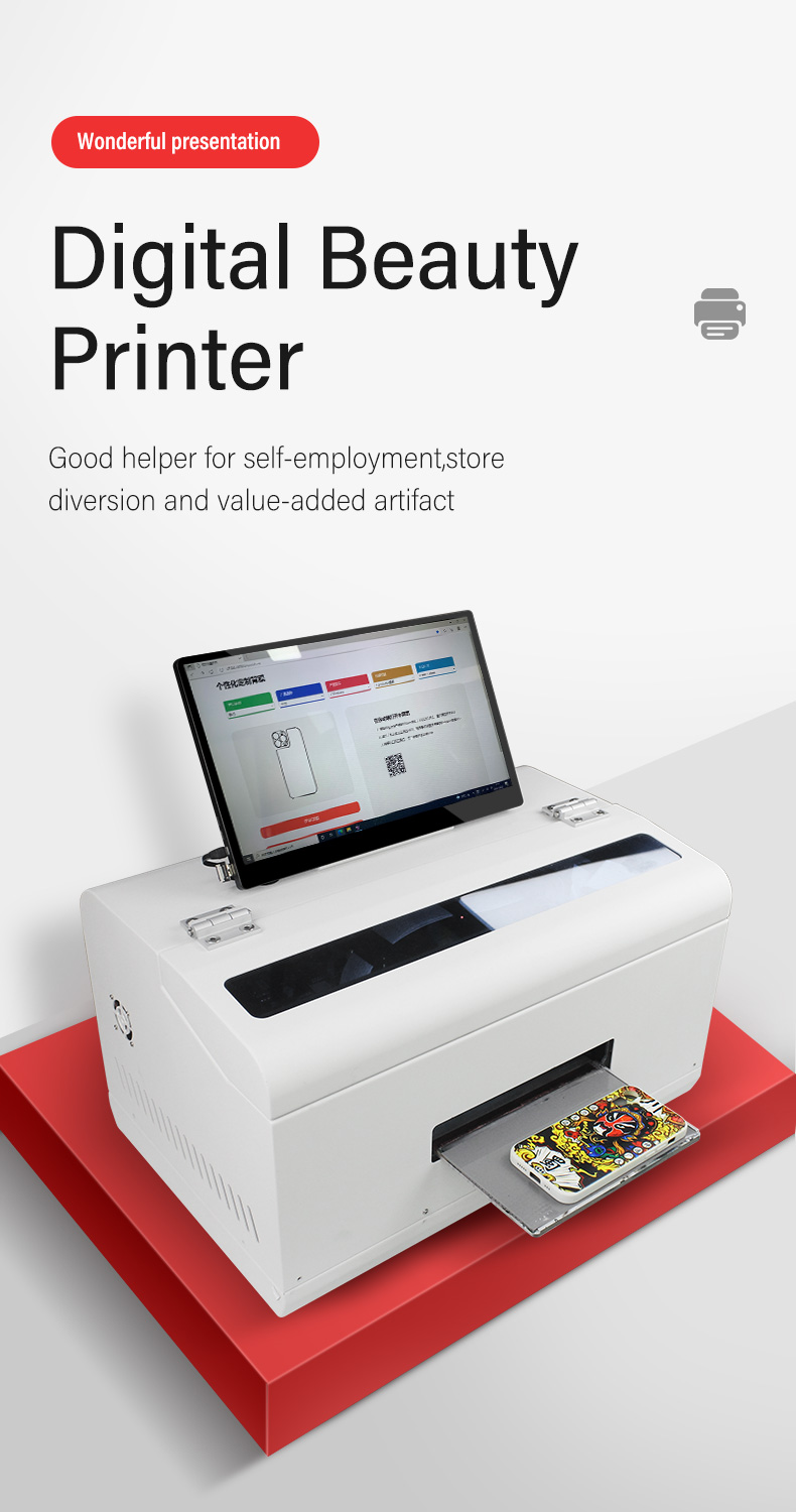 Imprimante à plat MiniUV-A4-imprimante de beauté numérique