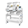 Machine à broder à double tête avec 12 aiguilles de broderie informatisées
