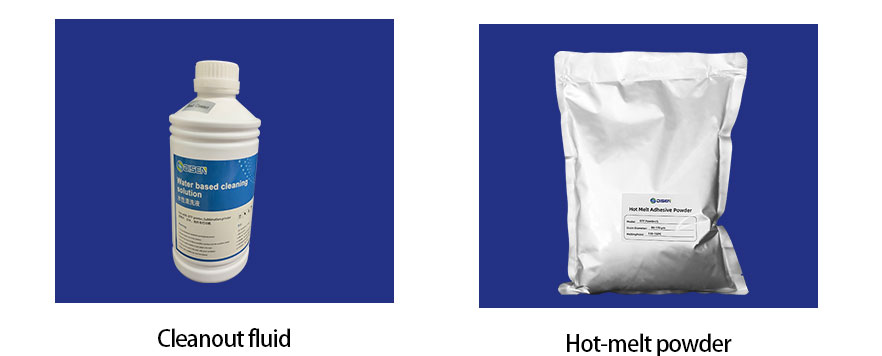 liquide de nettoyage, poudre thermofusible