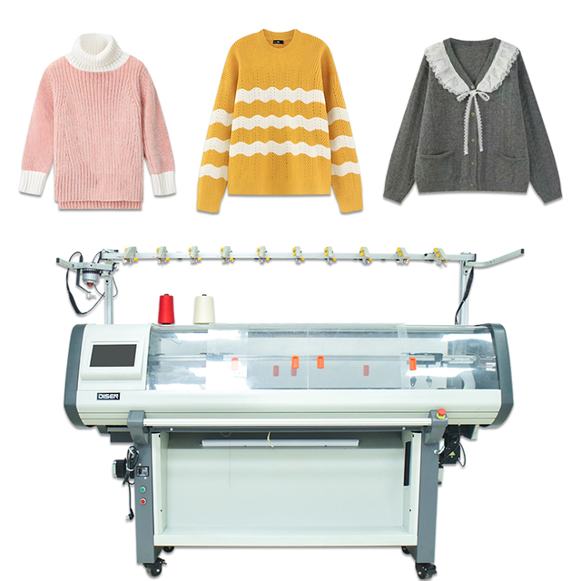 Machine de tricot plate informatisé de 52 pouces 12g à un système simple