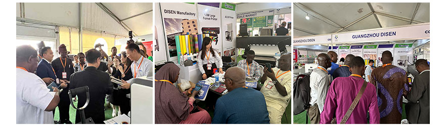 Exposition Nigeria, photo avec les clients