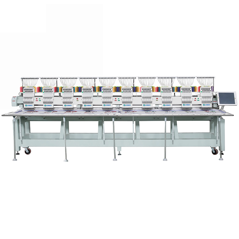 Machine de broderie de tête de qualité CAP / T-shirt / vêtement / machine à broder automatique à plat 