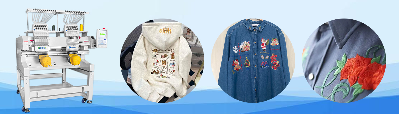 Diagramme d'effet de machine &agrave; broder &agrave; double t&ecirc;te