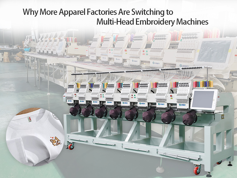 Pourquoi de plus en plus d'usines de vêtements se tournent vers les machines à broder multi-têtes