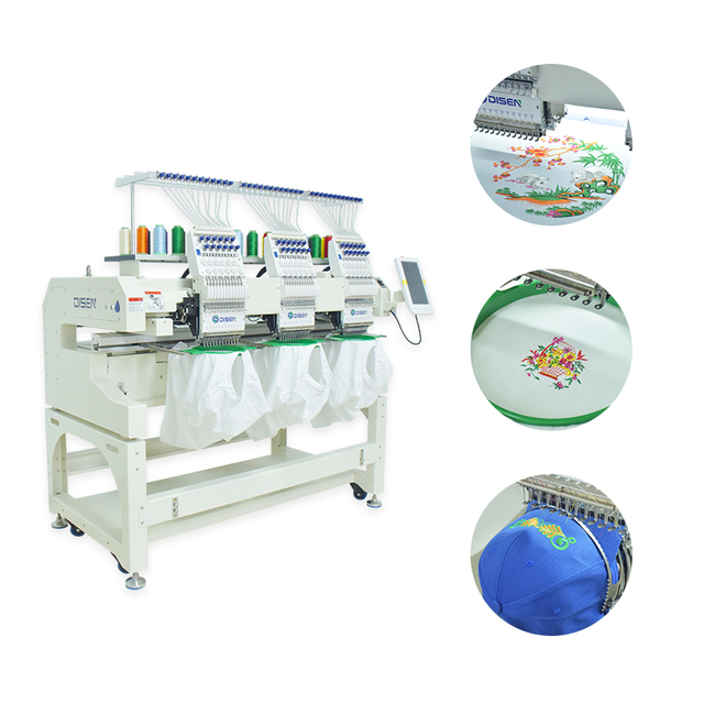 DS-J1203 Trois têtes 12 Machine de broderie d'aiguilles