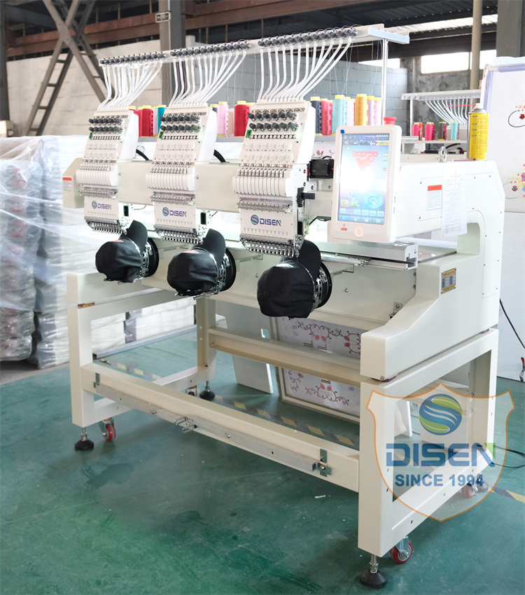 Installation de production de machines &agrave; broder commerciales