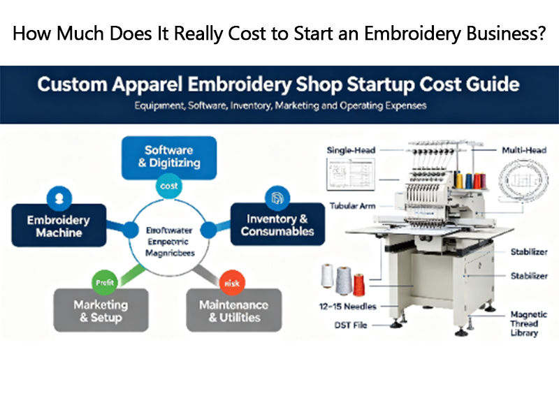 Combien coûte réellement la création d’une entreprise de broderie ?